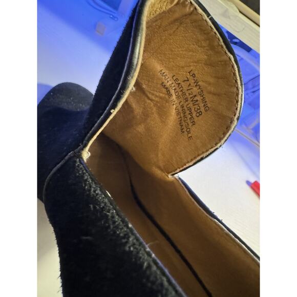 Lucky Brand 7.5 M Wyshing Suede Heeled Slip on Bootie Pumps Black Women's Shoes - Picture 9 of 16